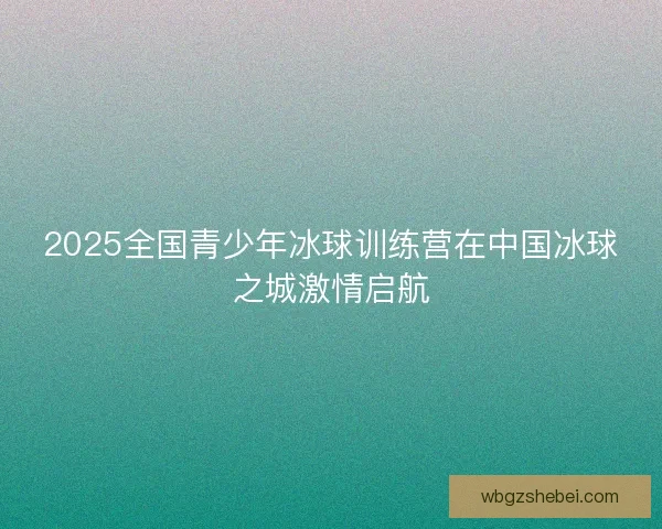 2025全国青少年冰球训练营在中国冰球之城激情启航