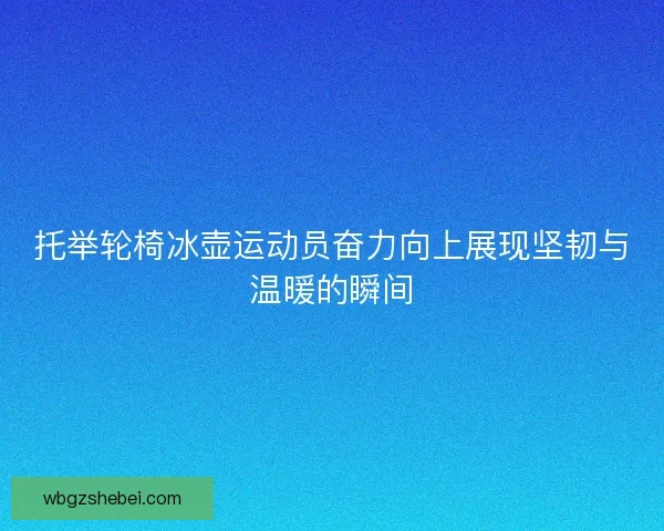 托举轮椅冰壶运动员奋力向上展现坚韧与温暖的瞬间
